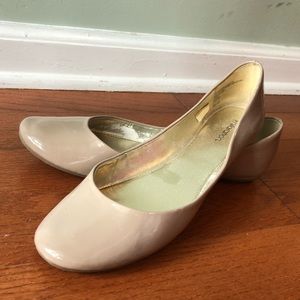 Blush Colored Patent Leather Flats